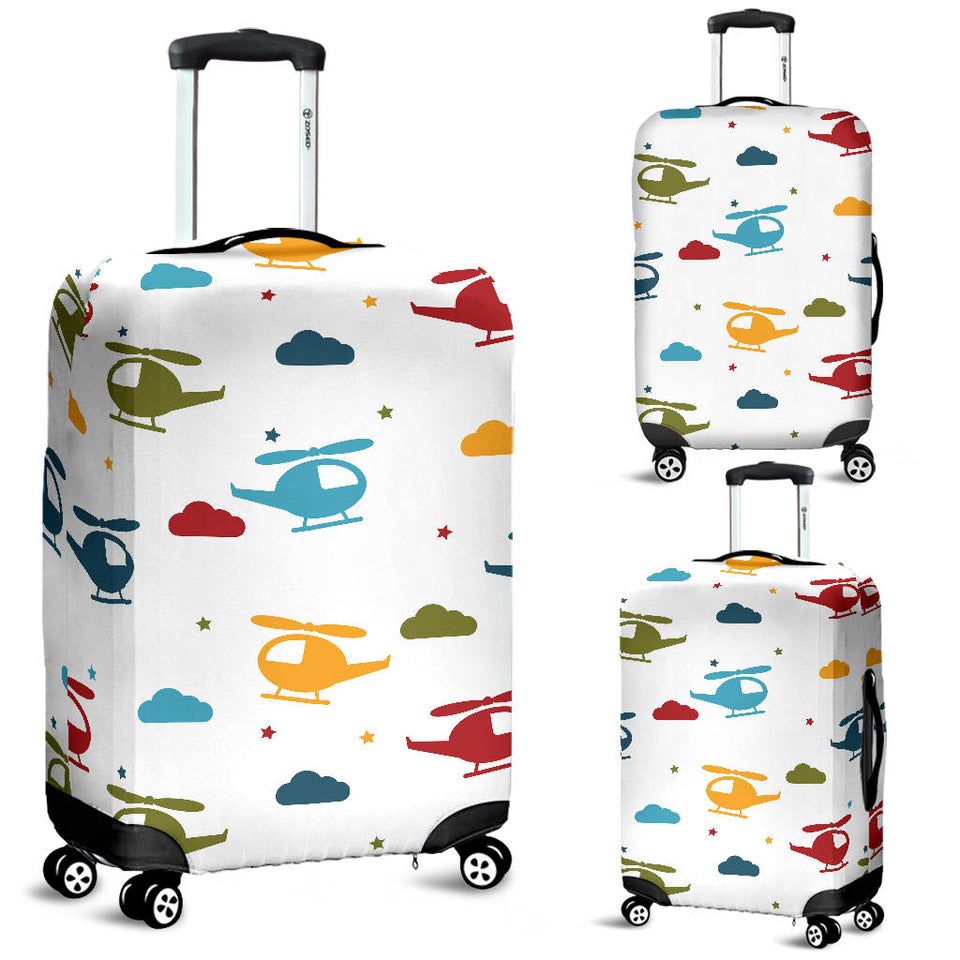 Colorful Helicopter Pattern Luggage Covers