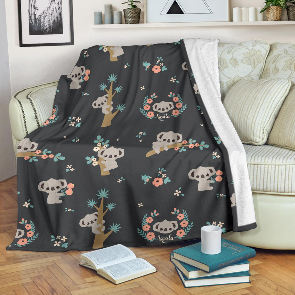 Cute Koala Pattern Premium Blanket