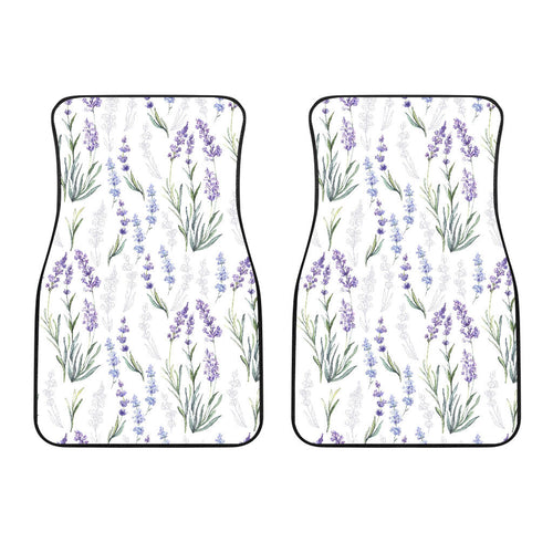 Hand Painting Watercolor Lavender Front Car Mats