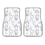 Hand Painting Watercolor Lavender Front Car Mats