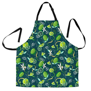 Lime Ice Flower Pattern Adjustable Apron