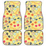 Sun Glasses Pattern Print Design 05 Front and Back Car Mats