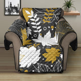 Beautiful gold autumn maple leaf pattern Recliner Cover Protector
