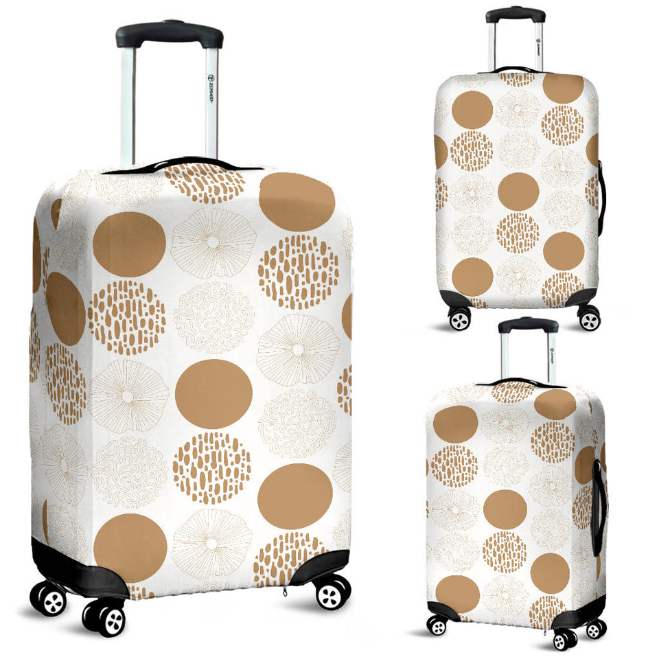 Gold Texture Mushroom Pattern Luggage Covers