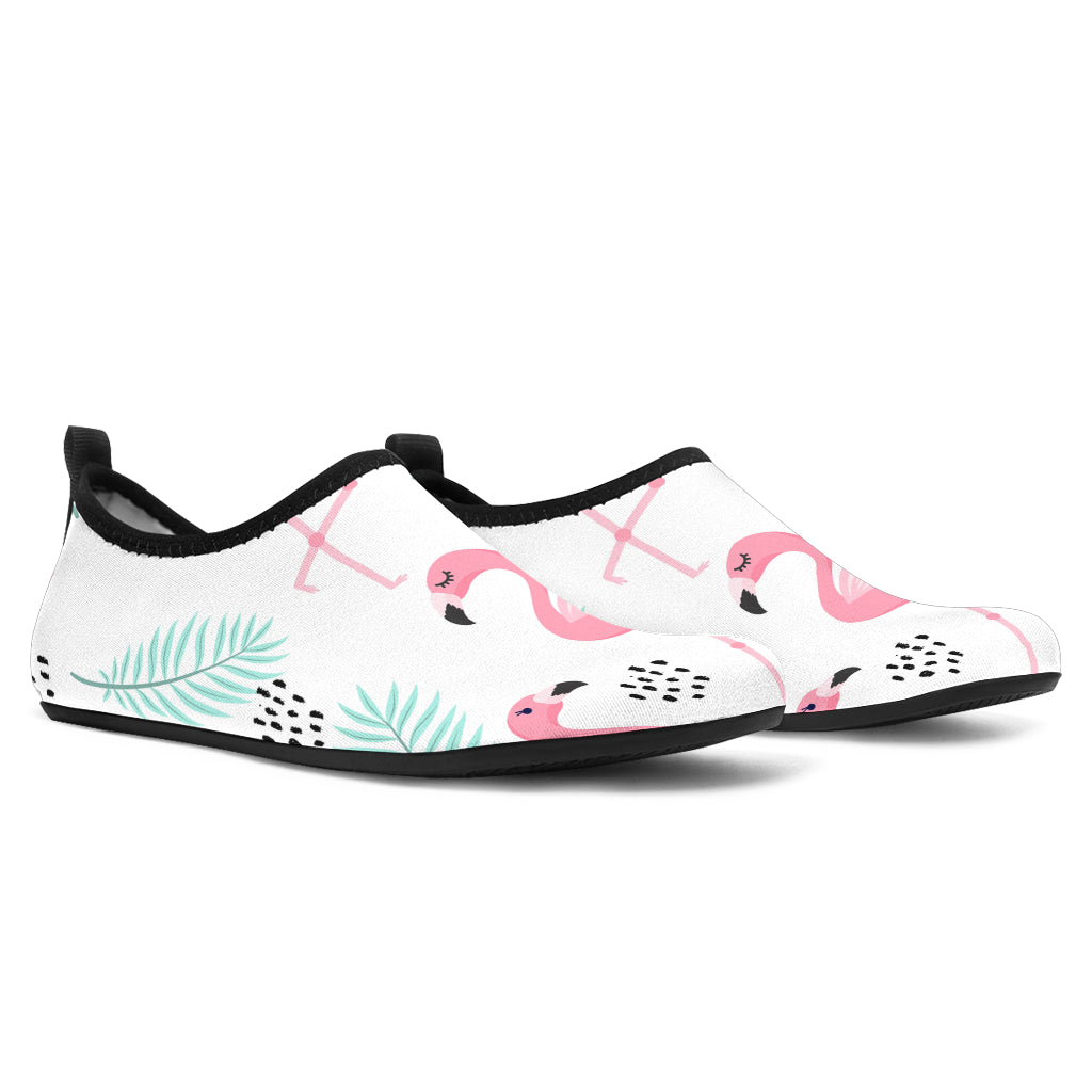 Cute Flamingo Pattern Aqua Shoes