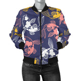 Koi Fish Carp Fish Pattern Women'S Bomber Jacket