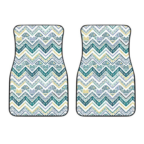 Zigzag  Chevron Paint Design Pattern Front Car Mats