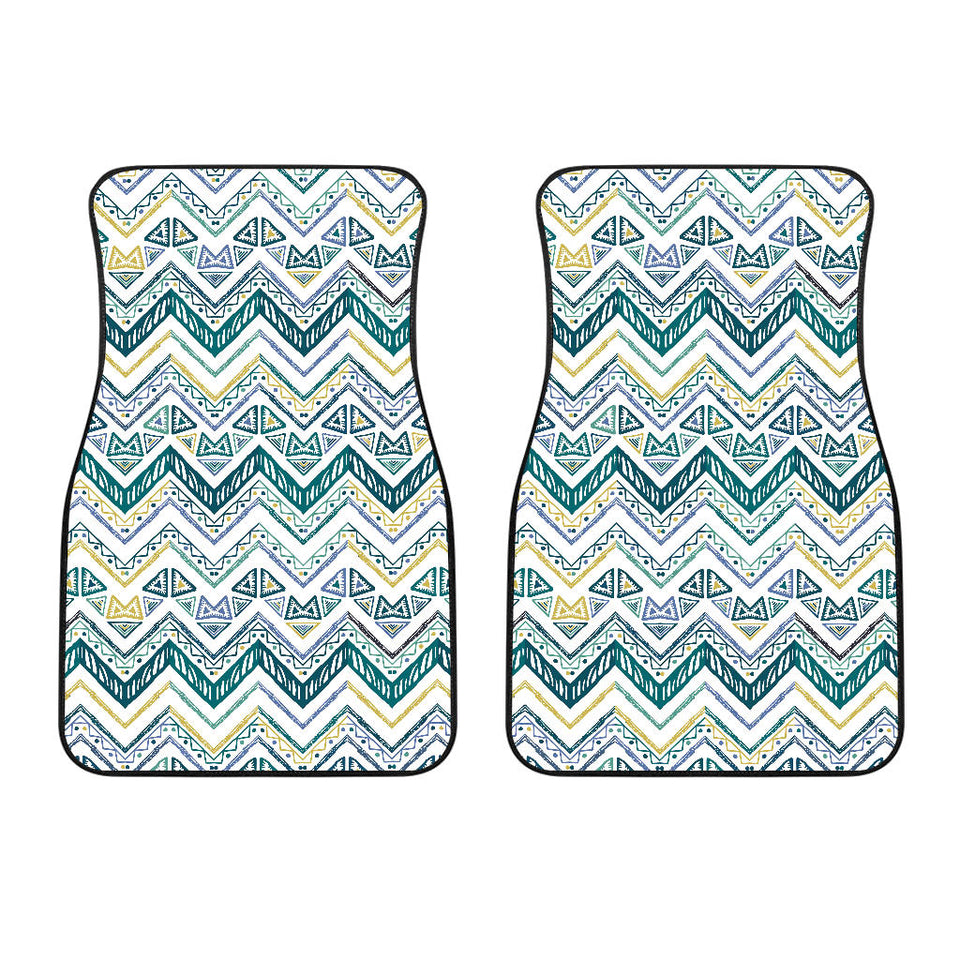 Zigzag  Chevron Paint Design Pattern Front Car Mats