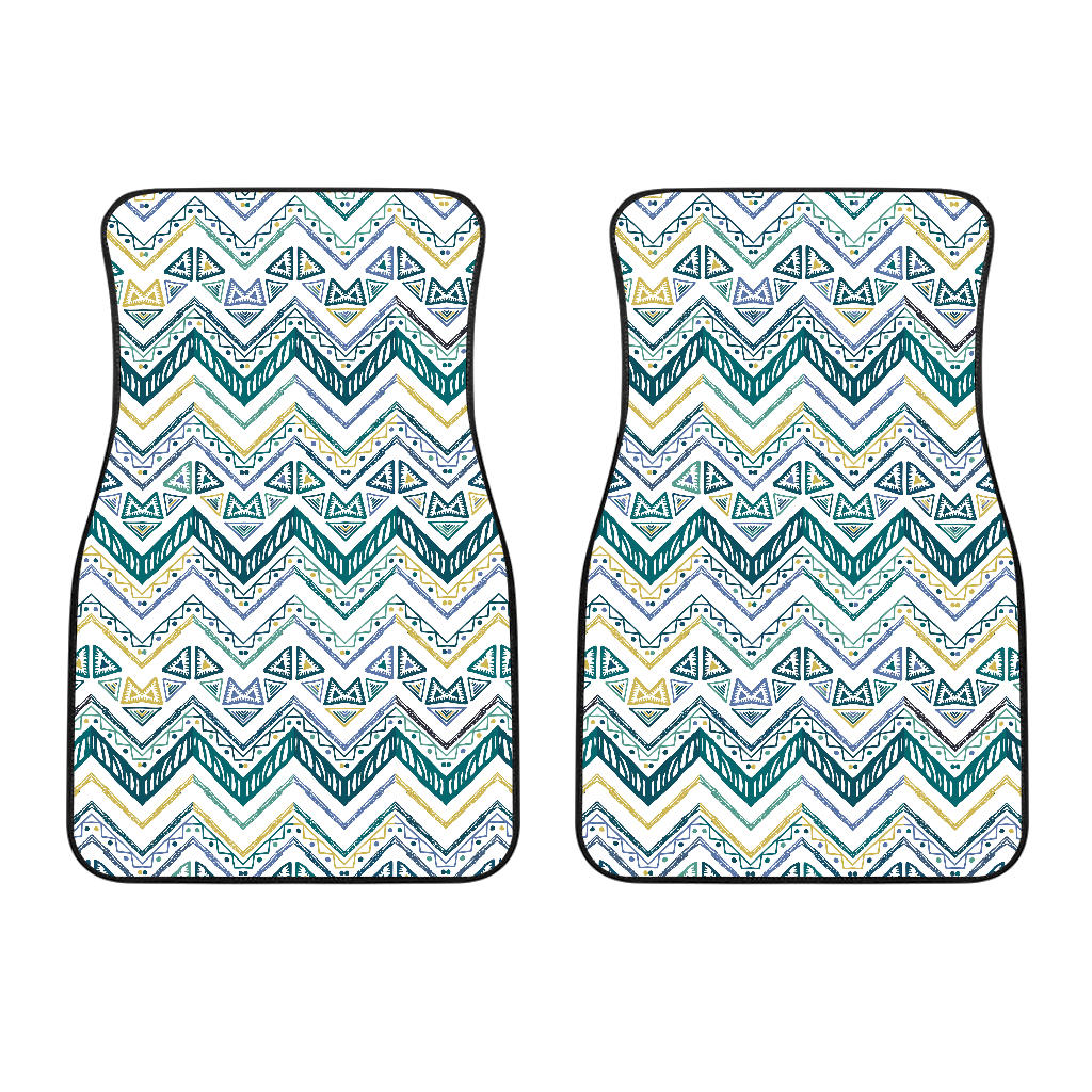 Zigzag  Chevron Paint Design Pattern Front Car Mats