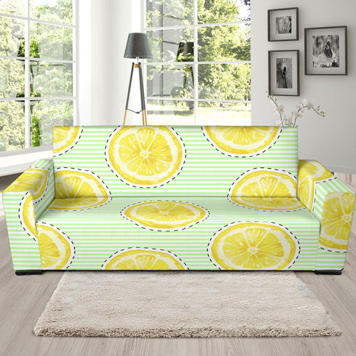 Slice Of Lemon Pattern Sofa Slipcover