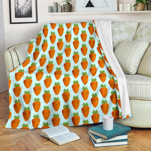 Carrot Pattern Print Design 03 Premium Blanket
