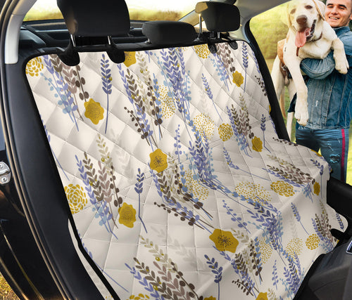 Lavender Modern Pattern Blackground Dog Car Seat Covers
