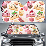 Cake Cupcake Sweets Pattern Car Sun Shade