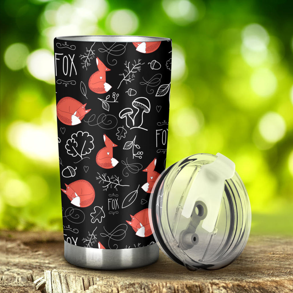 Fox Sleeping Fox Pattern Tumbler