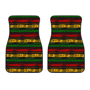 Canabis Marijuana Weed Pattern Print Design 04 Front Car Mats