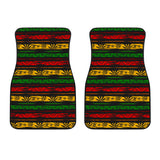 Canabis Marijuana Weed Pattern Print Design 04 Front Car Mats