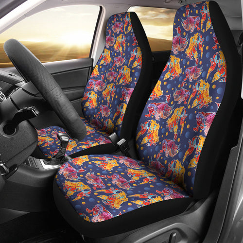 Goldfish Pattern Print Design 05 Universal Fit Car Seat Covers