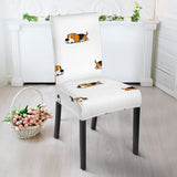 Cute Beagle Dog Sleeping Pattern Dining Chair Slipcover