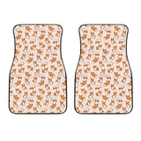 Cute Corgis Pattern Pink Background Front Car Mats