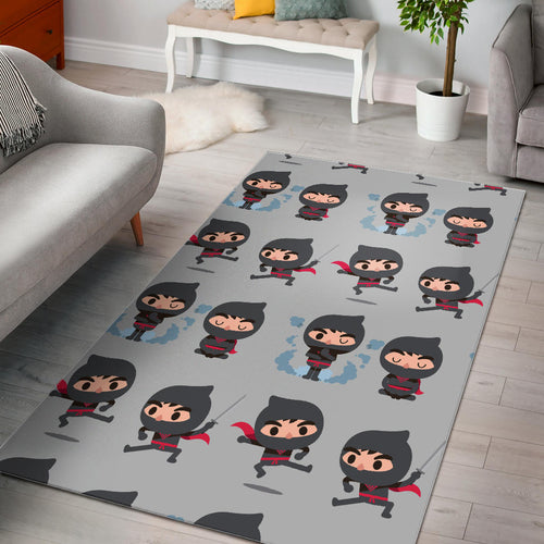 Cute Ninja Pattern Area Rug