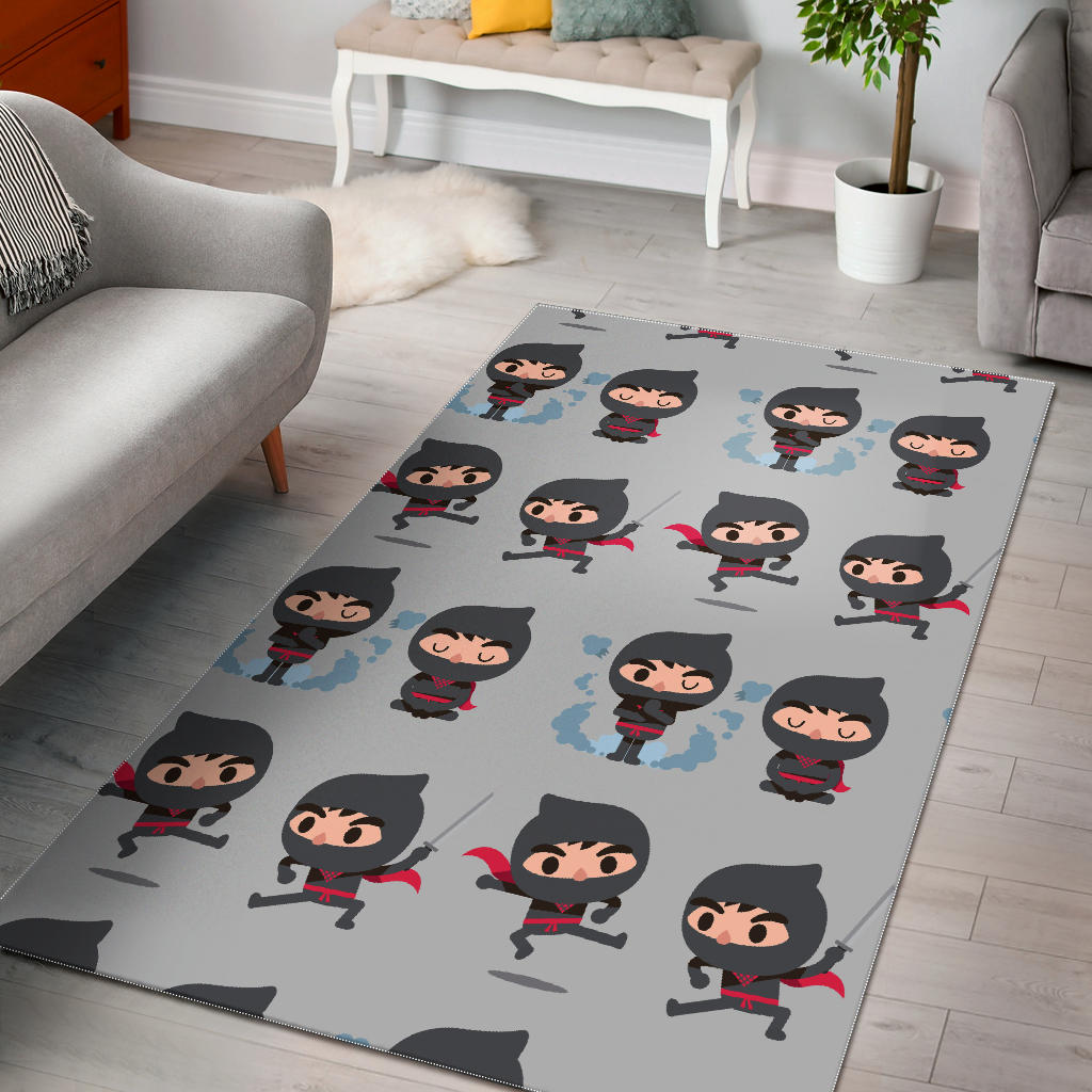 Cute Ninja Pattern Area Rug