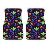 Colorful Halloween Background Front Car Mats