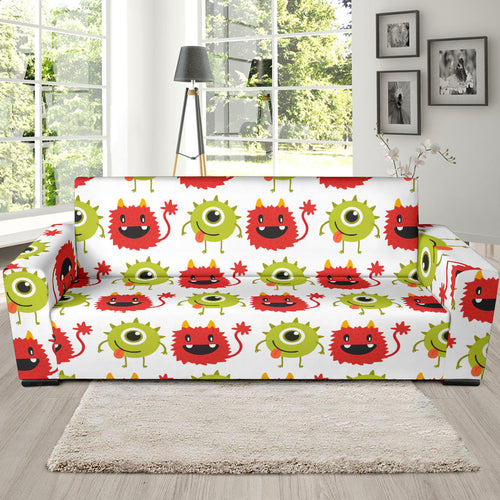 Alien Pattern Print Design 05 Sofa Slipcover