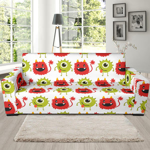 Alien Pattern Print Design 05 Sofa Slipcover