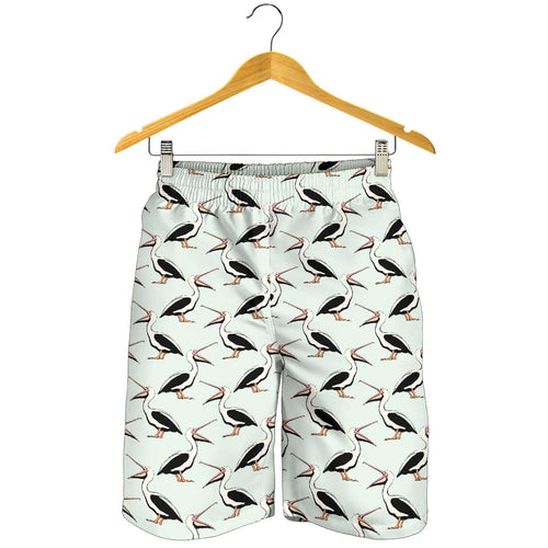 Pelican Pattern Print Design 02 Men Shorts