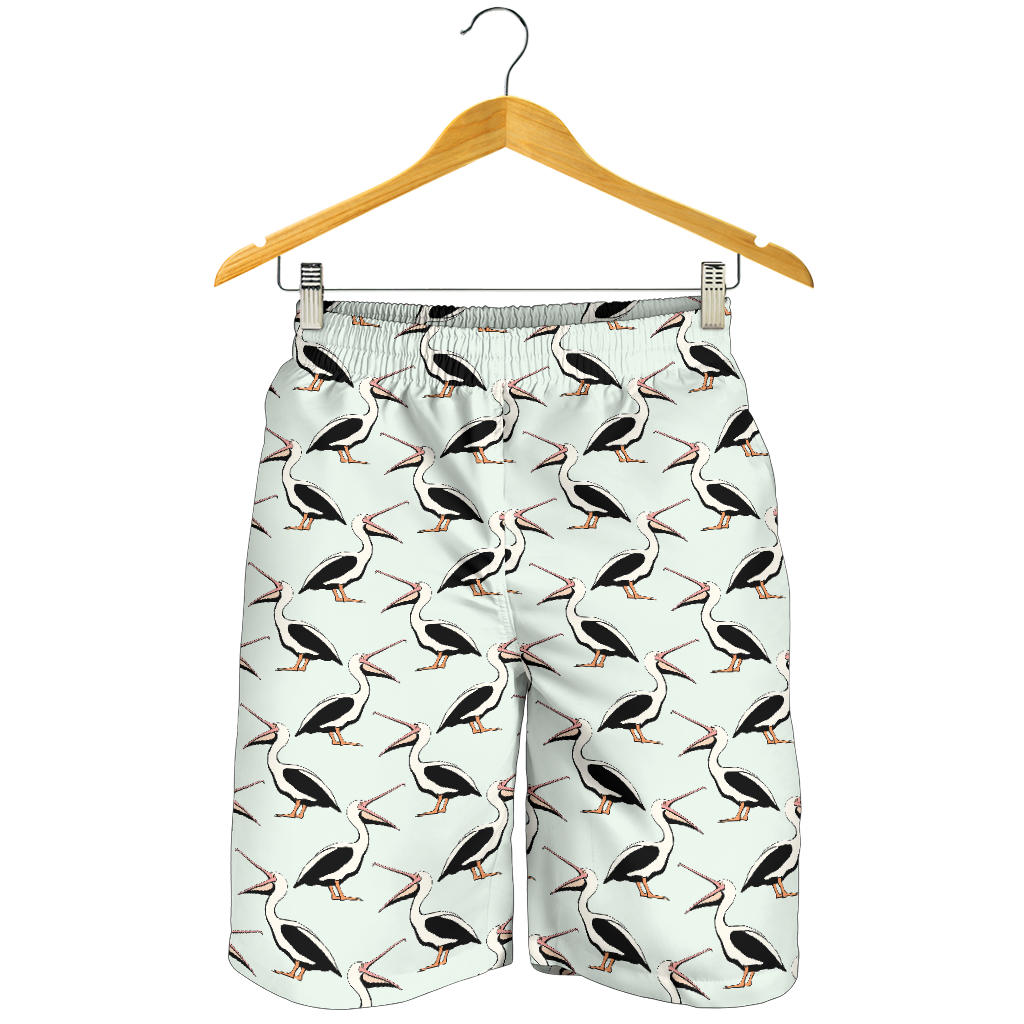 Pelican Pattern Print Design 02 Men Shorts