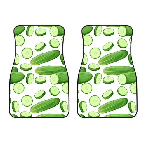Cucumber Whole Slices Pattern Front Car Mats