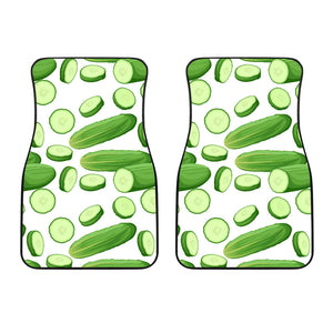 Cucumber Whole Slices Pattern Front Car Mats
