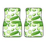 Cucumber Whole Slices Pattern Front Car Mats