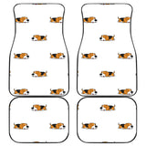 Cute Beagle Dog Sleeping Pattern Front And Back Car Mats