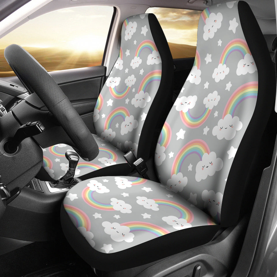 Cute Rainbow Clound Star Pattern  Universal Fit Car Seat Covers