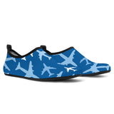 Airplane Pattern In The Sky Aqua Shoes