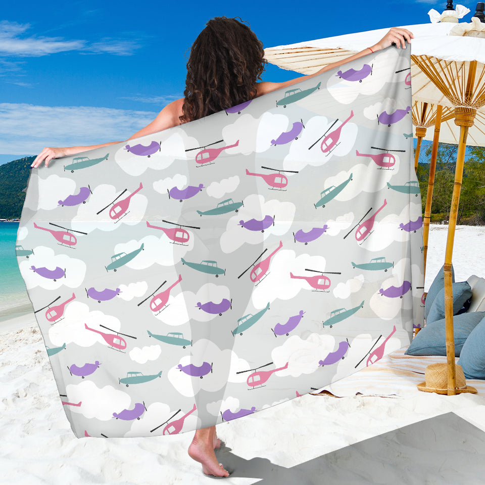 Helicopter Plane Pattern Sarong