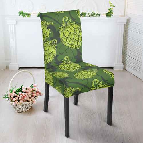 Hop Pattern Hop Cone Background Dining Chair Slipcover