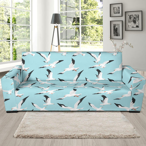 Seagull Pattern Print Design 01  Sofa Slipcover