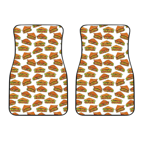 Sandwich Pattern Print Design 02 Front Car Mats