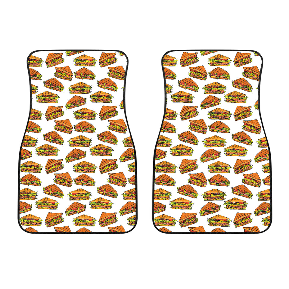 Sandwich Pattern Print Design 02 Front Car Mats