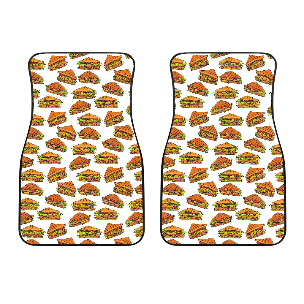 Sandwich Pattern Print Design 02 Front Car Mats