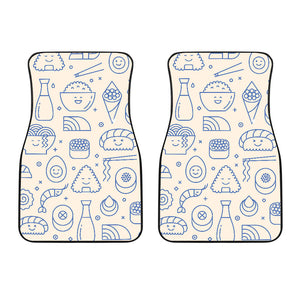 Cute Sushi Icon Pattern Front Car Mats