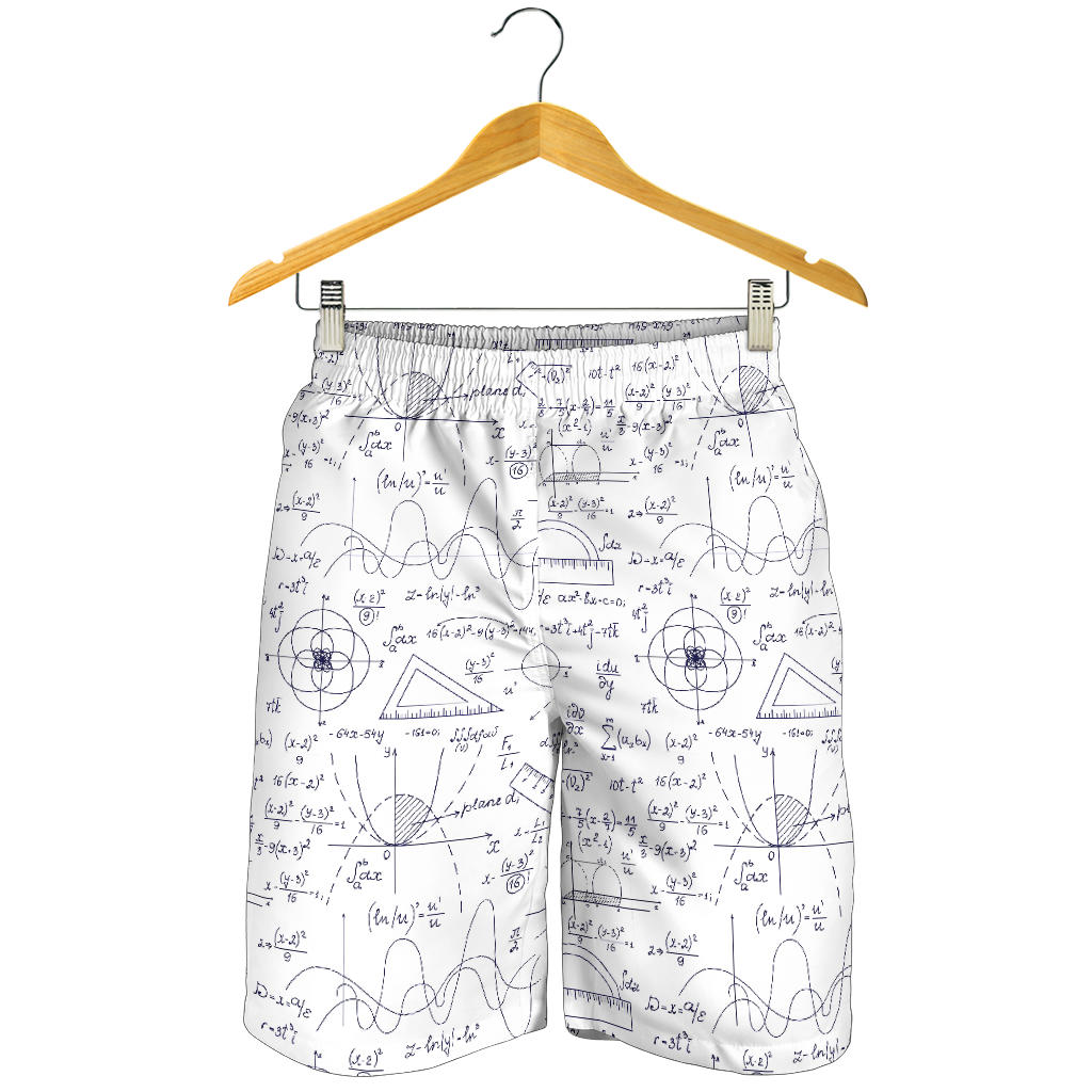 Math Pattern Print Design 03 Men Shorts