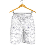 Math Pattern Print Design 03 Men Shorts