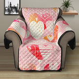 Hand drawn heart design pattern Recliner Cover Protector