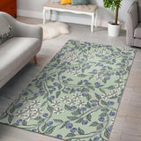 Hand Drawn Blueberry Pattern Area Rug
