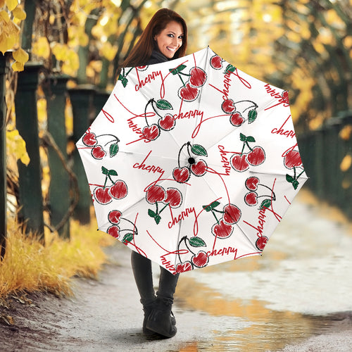 Hand Drawn Cherry Pattern Umbrella