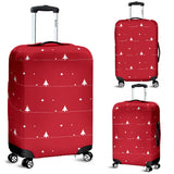 Christmas Tree Star Snow Red Background Luggage Covers