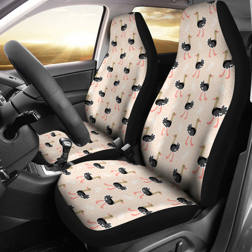 Ostrich Pattern Print Design 05 Universal Fit Car Seat Covers